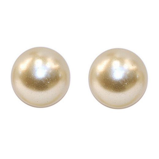 Faux-pearl stud earrings